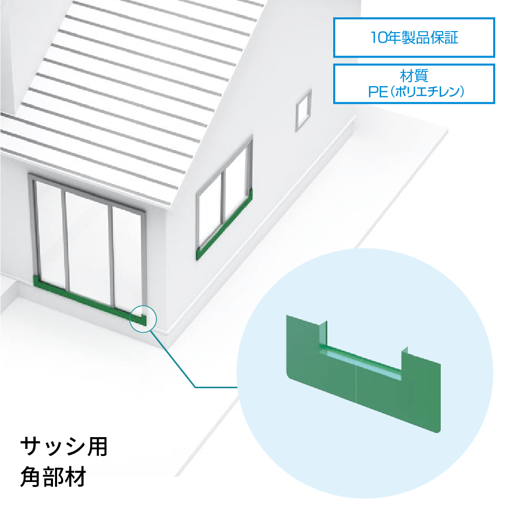 ウェザータイト WTSK75（サッシ用 角部材75）